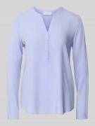 Blouseshirt van viscose met V-hals