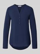 Blouseshirt van viscose met V-hals