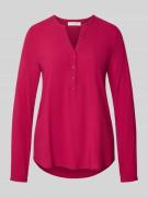 Blouseshirt van viscose met V-hals