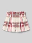 Regular fit bermuda met lanawol en all-over print