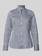 Slim fit overhemdblouse met opstaande kraag