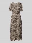 Midi-jurk met ronde hals