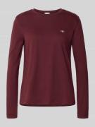 Shirt met lange mouwen, ronde hals en logostitching