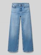 Wide fit jeans met logopatch, model 'Authentic'