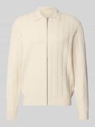 Gebreid jack van viscosemix met ritssluiting