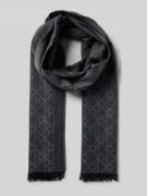 Wollen sjaal met all-over stitching, model 'Tonal'