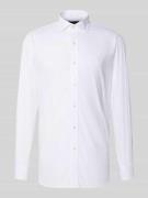 Regular fit zakelijk overhemd met logostitching