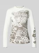 Shirt met lange mouwen en opstaande kraag