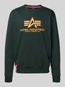 Sweatshirt met labelprint