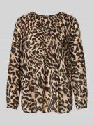 Regular fit blouse met plissévouwen en knoopsluiting