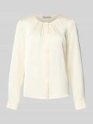Overhemdblouse met blinde knoopsluiting