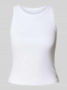 Tanktop met labeldetail
