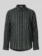 Regular fit overhemdblouse van katoenmix met zijsplitten