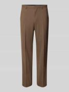 Slim fit pantalon met scheerwol, model 'HESTEN'
