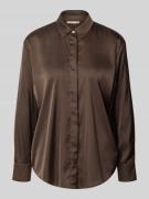 Regular fit blouse met blinde knoopsluiting