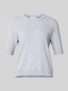 Gebreide pullover van wolmix met 1/2-mouwen