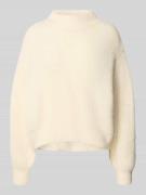 Oversized gebreide pullover met opstaande kraag