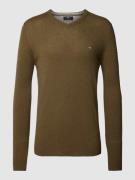 Gebreide pullover met logostitching