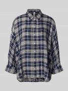 Loose fit overhemdblouse van pure viscose, model 'GRACE'