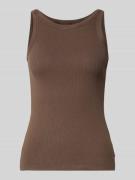 Tanktop van fijnrib, model 'ESSENTIAL'