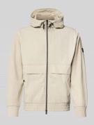 Regular fit sweatjack van puur katoen, model 'ZE_HOOD'