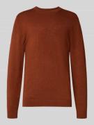 Gebreide pullover met ribboorden