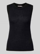 Gebreide top van wol met ronde hals