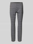 Slim fit stoffen broek met elastische band