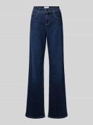 Wide leg jeans met riem, model 'LIZ BELT'