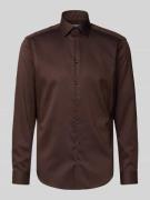 Regular fit zakelijk overhemd van puur katoen met kentkraag