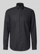 Regular fit zakelijk overhemd van puur katoen met kentkraag