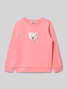 Sweatshirt met motiefstitching