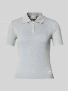 Slim fit poloshirt met labeldetail