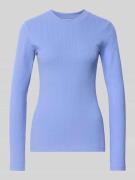 Slim fit shirt met lange mouwen van katoenmix