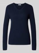 Gebreide pullover met V-hals