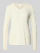 Gebreide pullover met V-hals