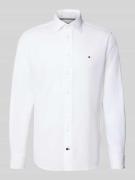 Regular fit zakelijk overhemd van katoenmix