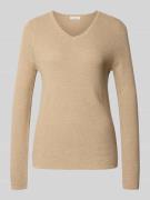 Gebreide pullover met V-hals