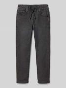 Slim fit jeans van katoenmix