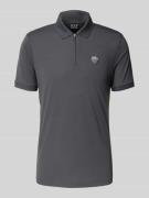 Slim fit poloshirt met labelpatch