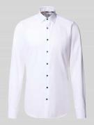 Slim fit zakelijk overhemd met extra lange mouwen