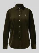 Overhemdblouse met labelstitching