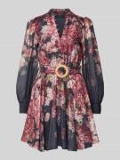 Cocktailjurk in A-lijn van lyocellmix met linnen, model 'Vienna'