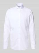 Slim fit zakelijk overhemd met kentkraag