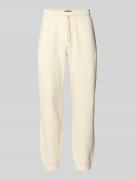 Regular fit sweatpants met elastische pijpboorden