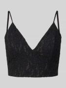 Korte top met bandjes en V-hals