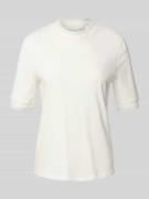 Regular fit T-shirt met elastische mouwboorden