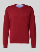 Gebreide pullover met logodetail