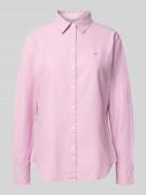 Regular fit overhemdblouse met logostitching