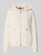 Sweatjack met labeldetail en tweewegsritssluiting